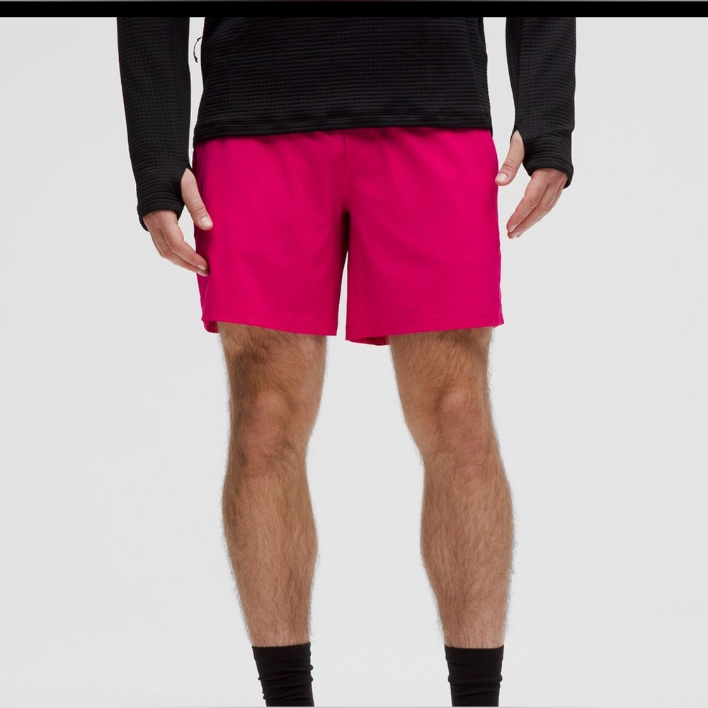 LULULEMON NWT Pace Breaker Linerless Short 7" Men's Pink Athletic Shorts